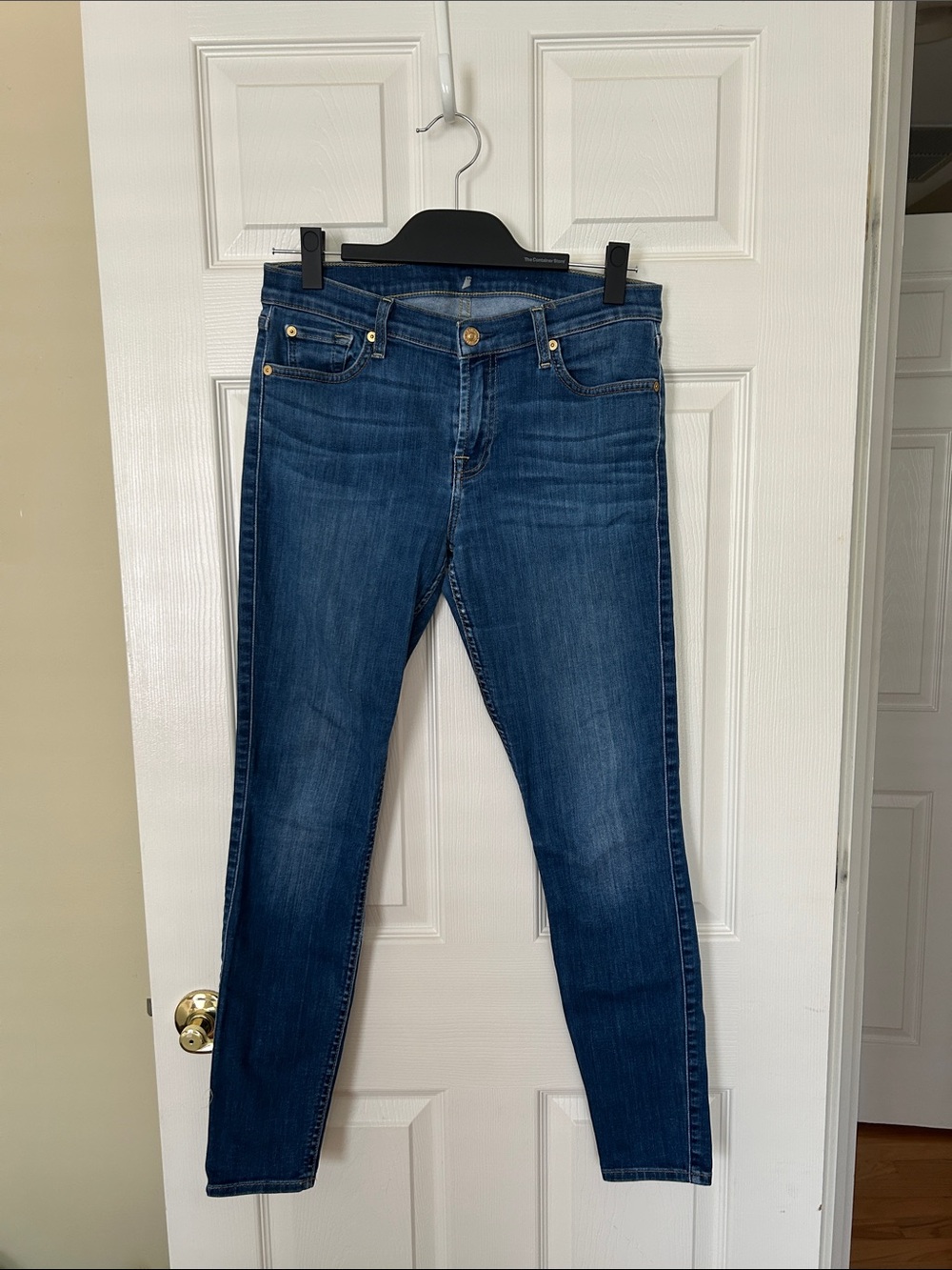 7 For All Mankind Dark Blue Skinny Jeans